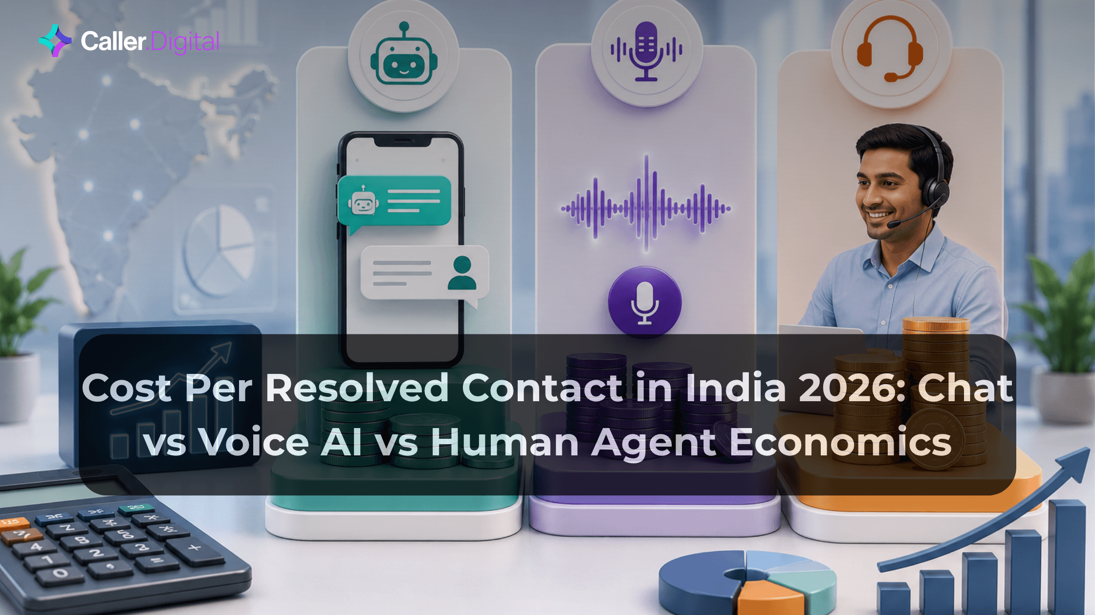 Cost Per Resolved Contact in India 2026: Chat vs Voice AI vs Human Agent Economics