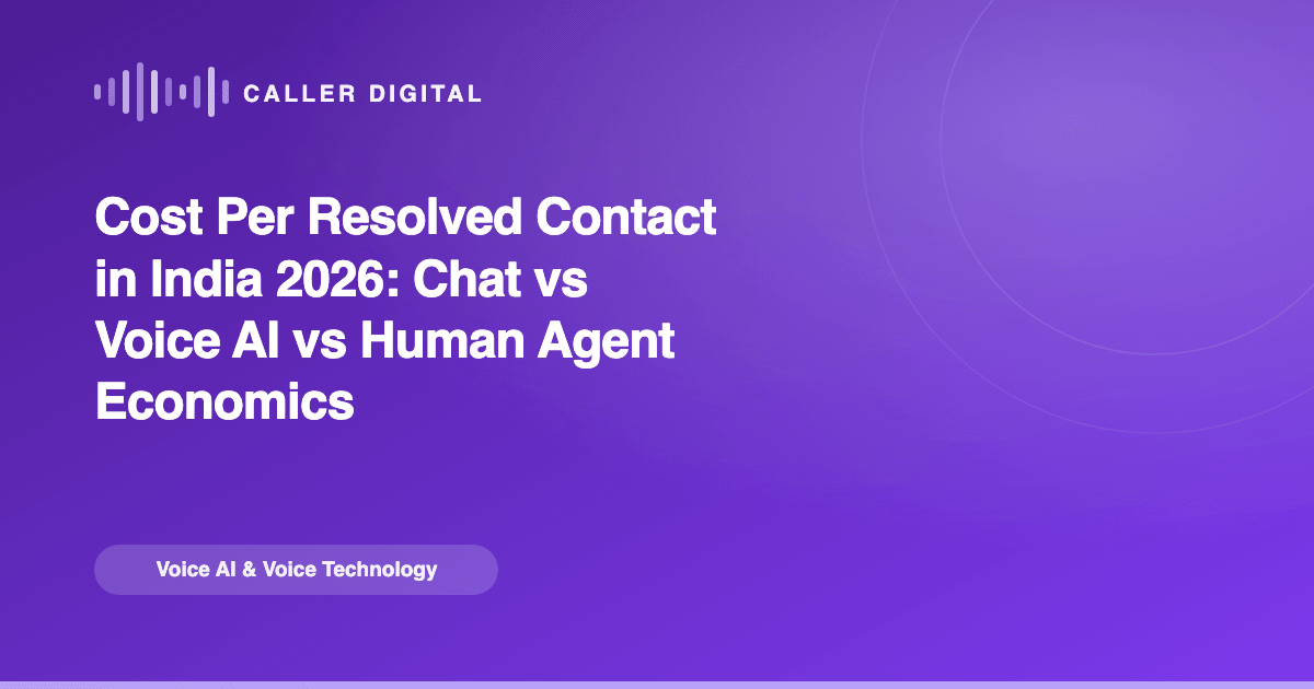 Cost Per Resolved Contact in India 2026: Chat vs Voice AI vs Human Agent Economics